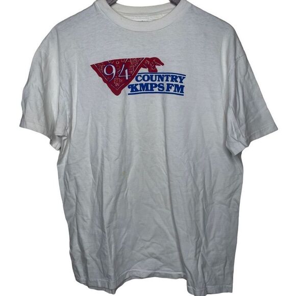 Vintage Single Stitch 80s 90s Seattle’s Country Radio T Shirt XL - Picture 1 of 3